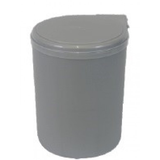 BALDE LIXO F218 PLÁSTICO CINZA
