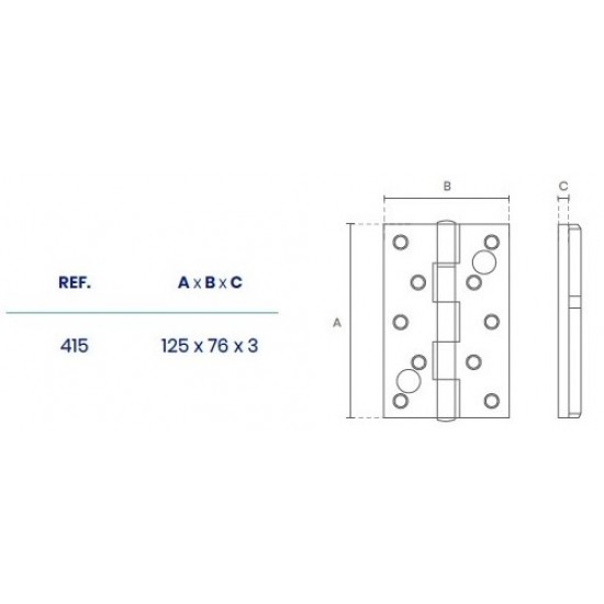 DOBRADIÇA SEGURANÇA REF. P500 INOX