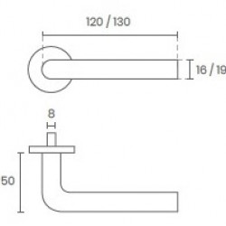 PAR DE PUXADOR REF. 1001 MODELO BRAGA