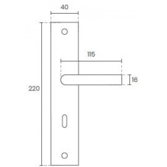 PUXADOR REF. 4012 ESP. ALTO INOX