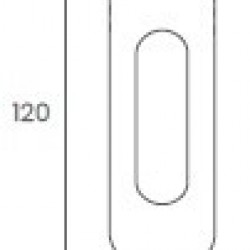 CONCHA P/PORTA DE CORRER OVAL REF. 03 INOX