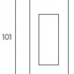 CONCHA P/PORTA DE CORRER RECT. REF. 04 INOX