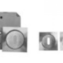 FECHADURA PORTA DE CORRER C/CONCHA QUADRADA 5149 INOX C/CHAVE PARTIR