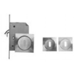 FECHADURA PORTA DE CORRER C/CONCHA QUADRADA 5149 INOX C/CHAVE PARTIR