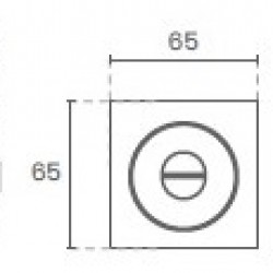 FECHADURA PORTA DE CORRER C/CONCHA QUADRADA INOX
