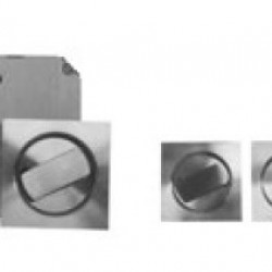 FECHADURA PORTA DE CORRER C/CONCHA QUADRADA INOX