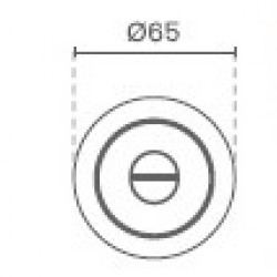 FECHADURA PORTA DE CORRER C/CONCHA REDONDA INOX
