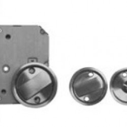 FECHADURA PORTA DE CORRER C/CONCHA REDONDA INOX