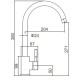 MISTURADORA REF. M22110 BICA ALTA INOX