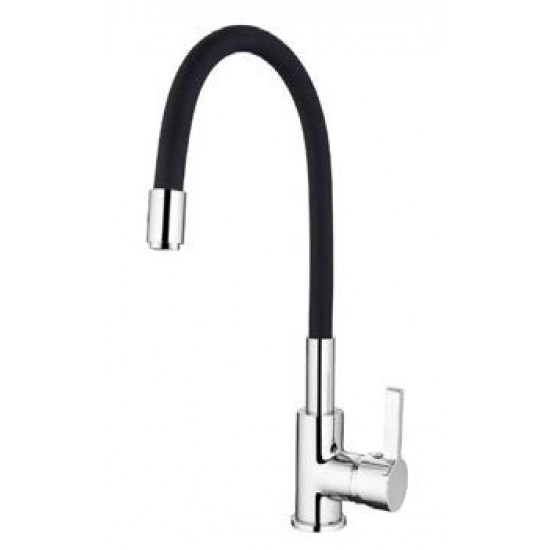 MISTURADORA FLEXIVEL REF. M22112-2 BICA ALTA CROMADA PRETA