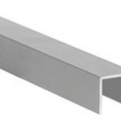 CALHA U P/ROUPEIRO 16mm - CROMADO MATE