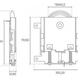 CARRO ROUPEIRO INFERIOR GRANDE RODA INVERTIDA REF. 1333
