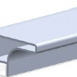 PERFIL PUXADOR 752 ILHARGA 19mm (mt.) + DIFUSOR LED - ANOD. NAT.