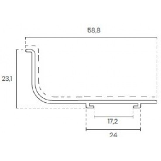 PERFIL TIRADOR "J" ALUMINIO