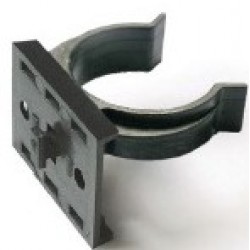 GRAMPA PRETA P/PÉ PLASTICO REDONDO C/PATILHA SEPARADA