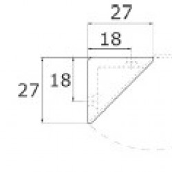 ESQUADRO PLÁSTICO HFL 2 FUROS BRANCO