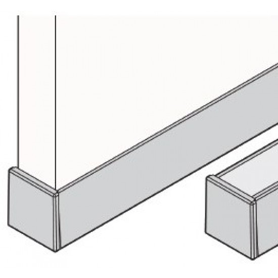 PERFIL PROTECÇÃO ILHARGA 19mm ALUMÍNIO