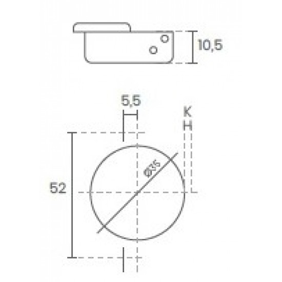 DOBRADIÇA IN RECTA S/CLICK