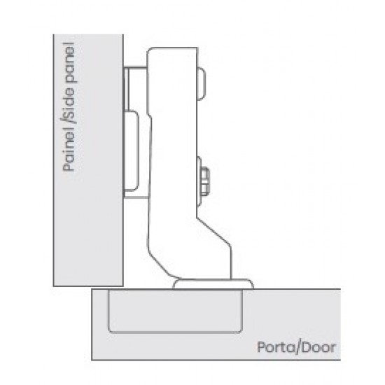 DOBRADIÇA IN 1/2 CURVA C/CLICK C/SMOVE