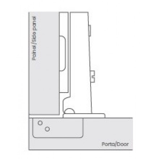 DOBRADIÇA IN RECTA S/CLICK